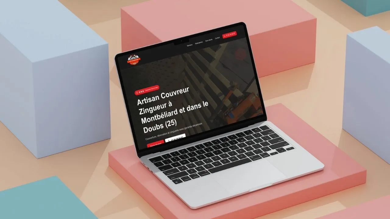Site réalisé pour GVCouverture25, couvreur