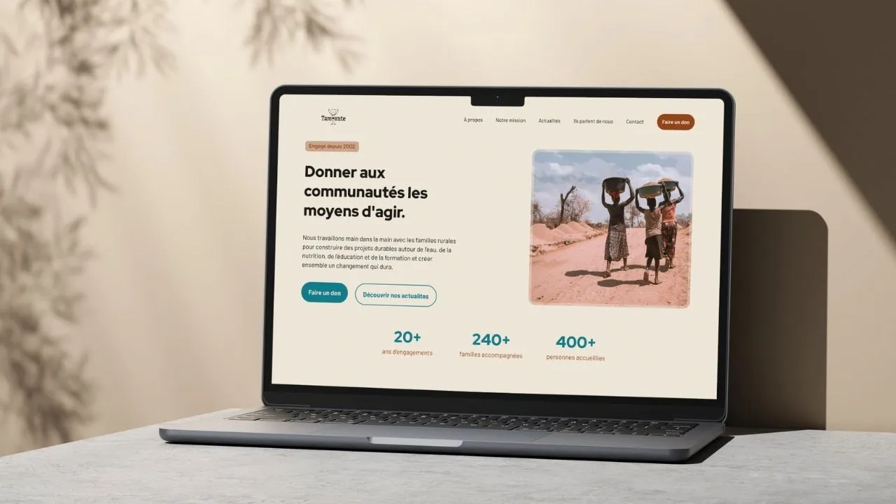 Site réalisé pour l’ONG Tamounte